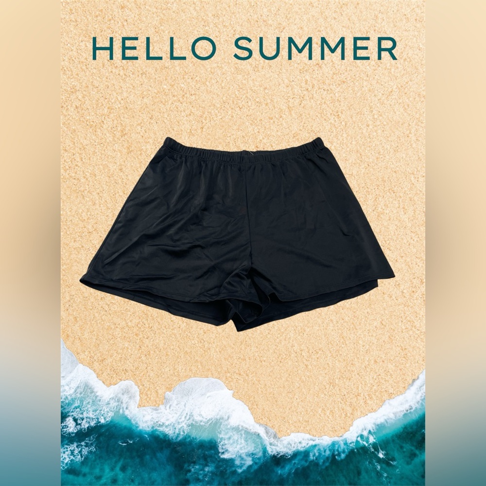 Swimsuits For All ~  Black Swim Short 
Sz 16 ~ Summertime~ NWT‎